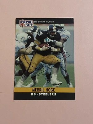 Merrill Hoge 1990 Pro Set IP Auto Autograph  - Image 1 of 3