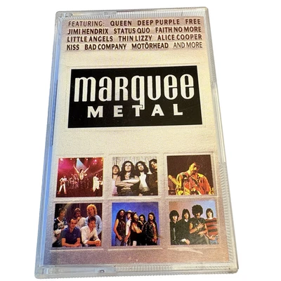 Marquee Metal Cassette Tape Jimi Hendricks Black Sabbath Alice Cooper Hard Rock - Image 1 of 4
