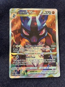 Pokemon TCG Lucario Vstar SWSH 291 Sword & Shield Promo Cards Holo Alt Art L4 - Picture 1 of 2