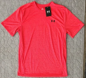 Neu mit Etikett Under Armour Herren UA Tech Vent lockere Passform S/S Hemd in Racerrot; Medium - Bild 1 von 9