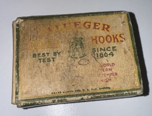 Vintage Pflueger 3221 Kirby Fishing Hooks Size 6 No 3221T Filed Point Ringed NOS - Picture 1 of 4