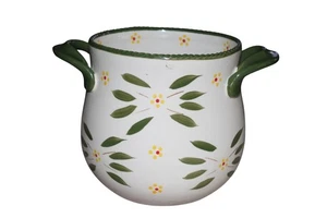 Temptations Green Old World Crock Bean Pot porta utensili super size 7" - Foto 1 di 4