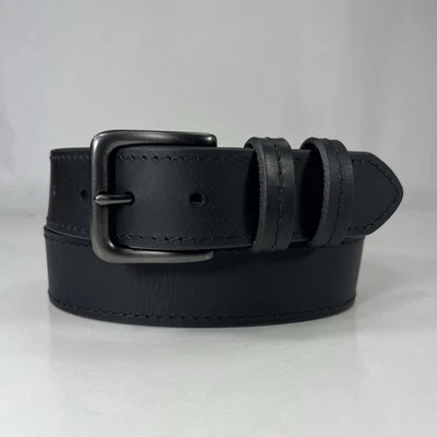 Cinturón de trabajo Wrangler de cuero genuino negro - para hombre talla 34/85 Foto 1 de 4