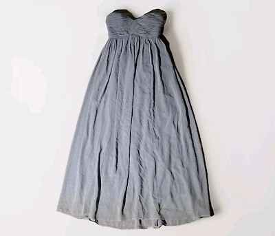 Donna Morgan Collection Formal Dress Women Size 8 Gray Strapless Long Bridesmaid — 第 1/4 张图片