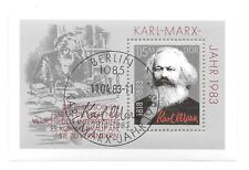 Briefmarke DDR 1983 Block 71 Karl Marx mit amtlichem Ersttags-Sonderstempel