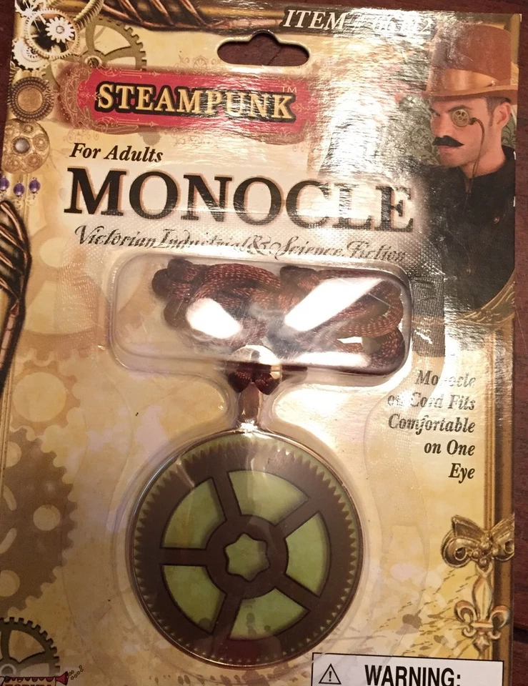 Monoclo Steampunk Victoriano Ciencia Ficción-Joyería de Disfraz Foto 1 de 1