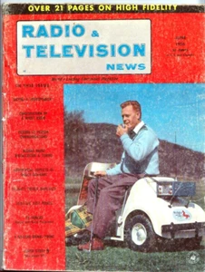 Radio & Television News Magazine June 1956 Wrist Radio, High Fidelity, Vintage - Picture 1 of 3