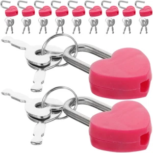 24 Set Mini Herzschloss Baby Reisen Herzförmiges Minischlösser Mit Schlüssel - Bild 1 von 12
