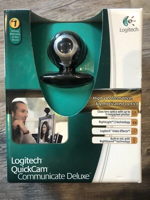 Logitech Quickcam Communicate Deluxe S7500 Webcam with Built In Mic Includes CD - Image 1 of 4