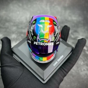 Spark 1/5 Helmet replica Mercedes-AMG F1 Team Lewis Hamilton Abu Dhabi GP 2021 - Afbeelding 1 van 9