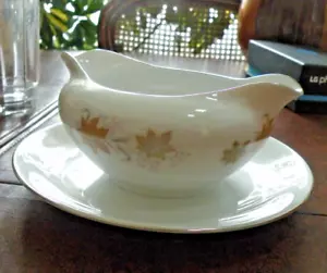 Schöne Fine China Japan Gayle 3842 Sauciere mit angesetztem Teller - Bild 1 von 5