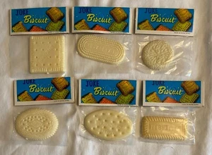 Vintage 1960s Hong Kong Joke Biscuit Set of 6 Joke & Gag Novelty Toys - Picture 1 of 1