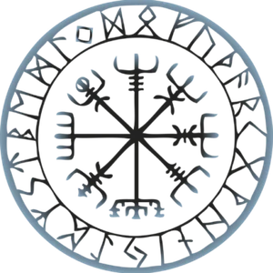 Viking Norse Lunavin Compass Self Adhesive Exterior Vinyl Sticker Valhalla 002 - Picture 1 of 1
