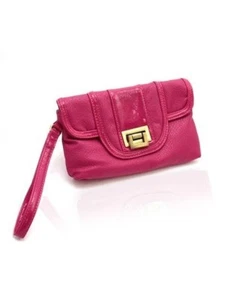 Small Clutch Bag Fuschia Pink with Wrist Strap Ex Dorothy Perkins Handbag - Picture 1 of 7