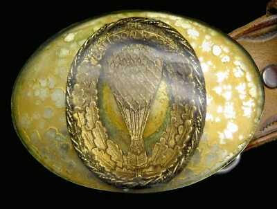 Hot Air Balloon Leather Belt Handmade Vintage Belt Buckle - Image 1 of 4