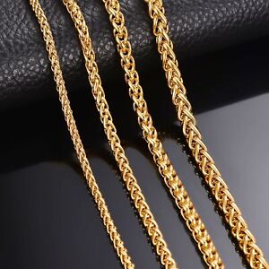 Gold Color Keel Link Chain - 3-6mm Wide Necklace Bracelet Men Women Jewelry 1Pc
