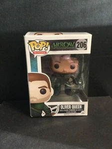 UNMASKED OLIVER QUEEN Funko Pop #206 VAULTED & RETIRED Arrow (Little Wear) - Picture 1 of 2