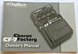 Digitech CF-7 Chorus Factory Guitar Effect Pedal Original Owner's Manual Booklet - Picture 1 of 3