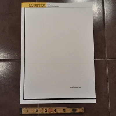 Folleto triple rendimiento y especificaciones Gates Learjet 55B original 8,5 x 11,75" Foto 1 de 4