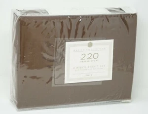 Basics Collection 220 Thread Count Cotton Rich 3-Pc. Sheet Set - TWIN - Brown - Picture 1 of 2