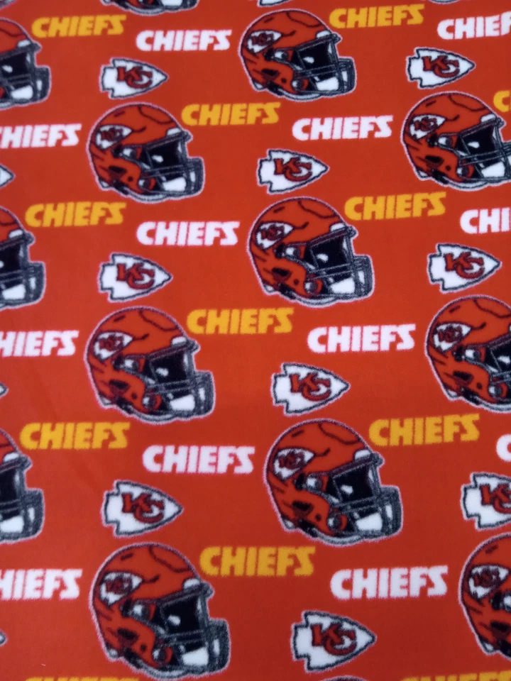 FABRIC TRADITIONS Kansas City Chiefs Solid AFC West Fleece Fabric