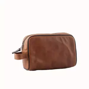 NEW Genuine Australian Leather Toiletry Bag - Kangaroo and cowhide - Picture 1 of 14