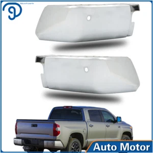 Driver and Passenger Side For 2014-2021 Toyota Tundra Rear Bumper End Set Chrome - Picture 1 of 23