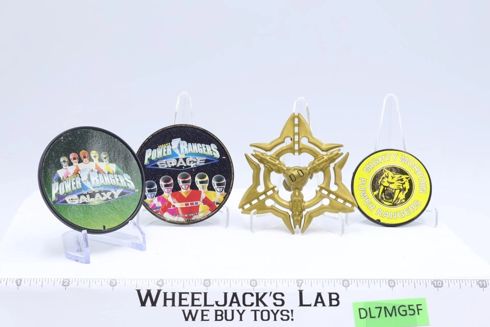 LOT (4) Belt Buckles Clips Badges Galaxy Power Rangers in Space 1997 Saban - Image 1 of 1