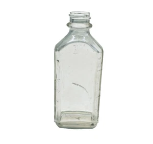 Piccola bottiglia medicinale vintage in vetro trasparente - Foto 1 di 7