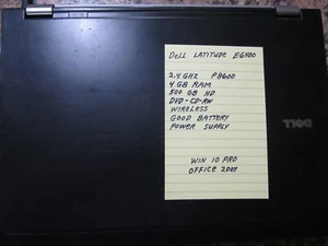 Dell Latitude E6400 Laptop  2.4 GHz 4GB RAM 500GB HD DVD-RW Win 10 Pro - Picture 1 of 10
