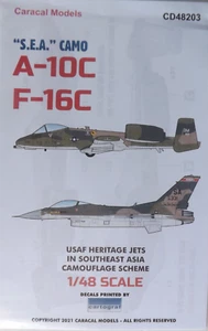 Caracal Models Decal 1/48 A-10C & F-16C "S.E.A. Camo" #CD48203 OOP/RARITÄT/SELTEN - Bild 1 von 5