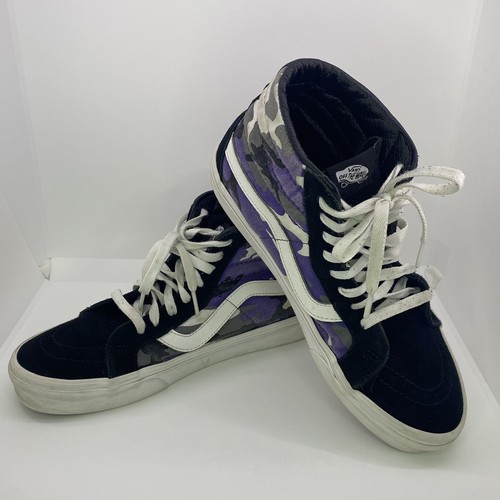 Scarpe da skate stringate Vans SK8 Hi Reissue viola mimetiche taglia 8 uomo 9 5 donna