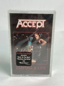 ACCEPT Staying A Life Vintage Cassette Tape Sealed NEW Hype Balls To The Wall - Imagen 1 de 3