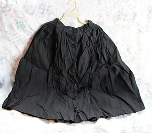 Real Vintage 1950s/ 40s Girls’ Skirt, Black Cotton Skirt, Original Handmade L - Picture 1 of 8