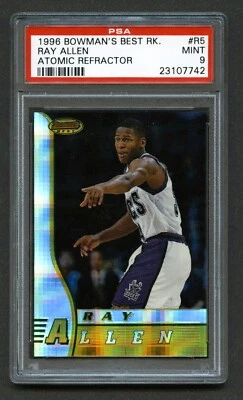 Bowmans Best ATOMIC REFRACTOR RAY ALLEN RC 1996 #R5 PSA 9 como nuevo Bucks novato Foto 1 de 2
