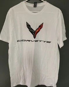 2020 White Chevrolet Corvette Tshirt Corvette Racing LG Motor Trend Car Of Year - Picture 1 of 5