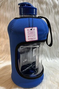 Mayimbottle Wasserflasche. Kein Einwegkunststoff mehr. 10"" mit Griff. Blau. Neu. - Bild 1 von 11