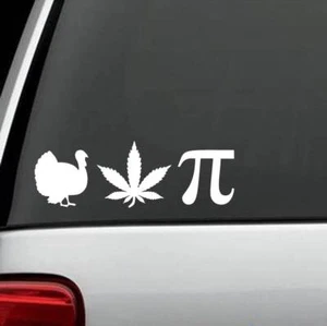 M1126 Turkey Pot Pi Marijuana Cannabis Leaf Decal Sticker Weed Bud 420 Dope Hash - Imagen 1 de 3