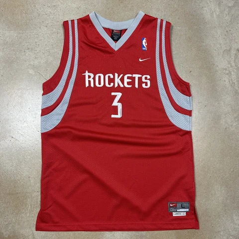 Steve Francis Nike Houston Rockets Jersey Men's Size Large +2 Length Sewn #3 Cover