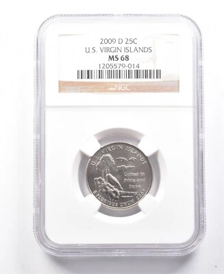 2009-D Washington State Quarter US Virgin Islands MS68 NGC *7675 - Image 1 of 3