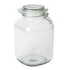 106 OZ Clear Glass Jar Lock Lid Kitchen Storage for Candy Cookie Large New