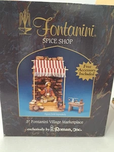 Fontanini By Roman, Inc Spice Shop 5” Fontanini Village Marketplace Retired 2002 - Picture 1 of 13