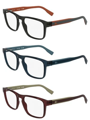 Lacoste Men's Transparent Rectangle Eyeglass Frames w/ Spring Flex Temples L2972 - Image 1 of 4