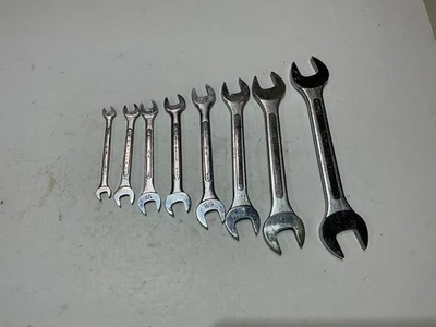 S-K tools 8 pc alloy open end wrench set 1/4" to 1" made in USA - Image 1 of 4