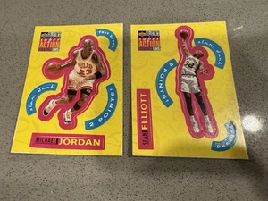 Michael Jordan 1996-97 UD Collector's Choice Sticker Card & Sean Elliot Rare - Picture 1 of 12