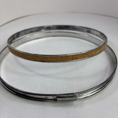 Vintage 7” Metal Embroidery Spring Tension Hoop Ring with Cork Liner Unbranded - Image 1 of 3