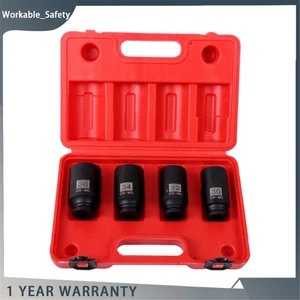 4pcs 1/2 Drive Deep Spindle Axle Nut Socket Set 30mm 32mm 34mm 36mm 12Point NEW - Picture 1 of 13