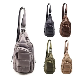 Bolso bandolera HZ-4490 para mujer de nailon acolchado - Imagen 1 de 15