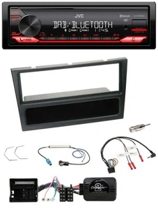JVC Bluetooth USB DAB Lenkrad Autoradio für Opel Corsa C 2004-2006 schwarz - Bild 1 von 11