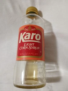 Vintage Karo Light Corn Syrup Glass Bottle 16 Fl Oz 1995-1999 - Picture 1 of 3